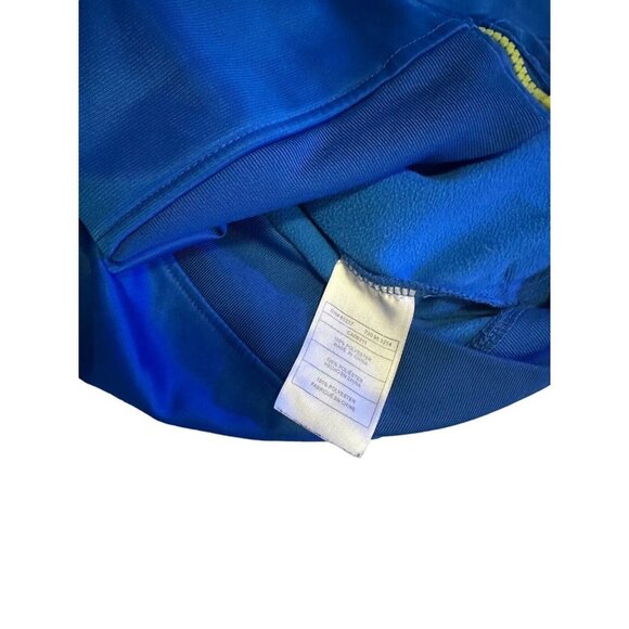 Puma Track Jacket Blue Yellow Logo Boys Size Medium - Picture 8 of 10
